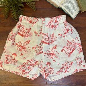 Emerson Fry Shorts Organic Cotton Vintage Inspired Travel Stretch Pickets NWT